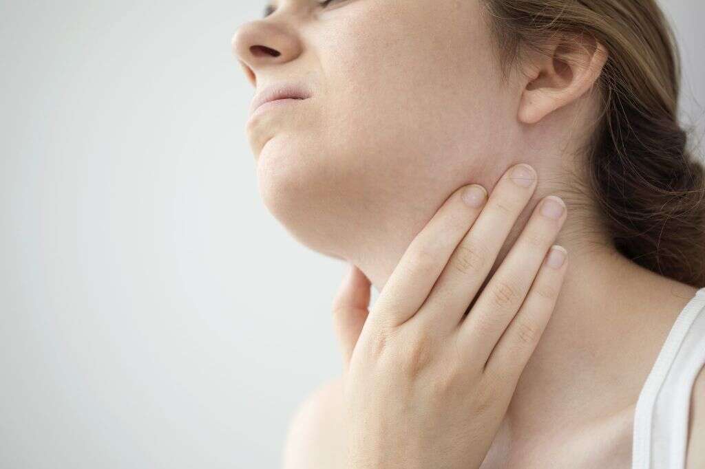 lymph nodes sore in back of neck